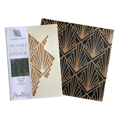 Aart deco self adhesive stencil - peel and stick backing