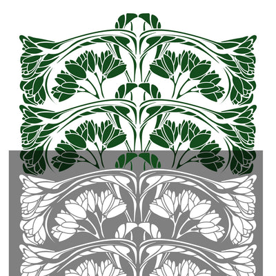 Art Nouveau Floral Border stencil - art nouveau stencil - stencilup.co.uk