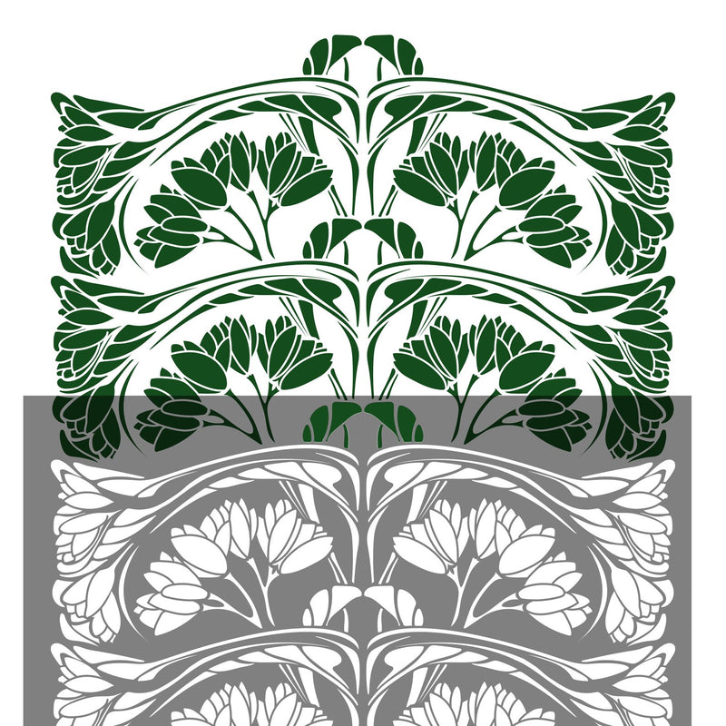 Art Nouveau Floral Border stencil - art nouveau stencil - stencilup.co.uk