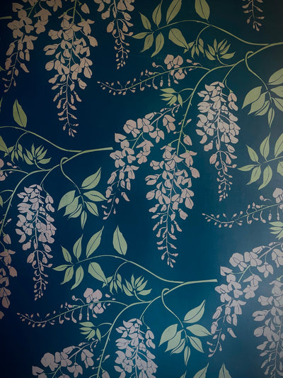 wisteria stencil - create wisteria wallpaper - stencilup.co.uk