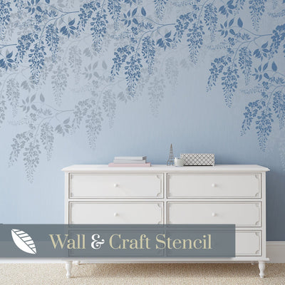 wisteria stencil - create wisteria wallpaper - stencilup.co.uk