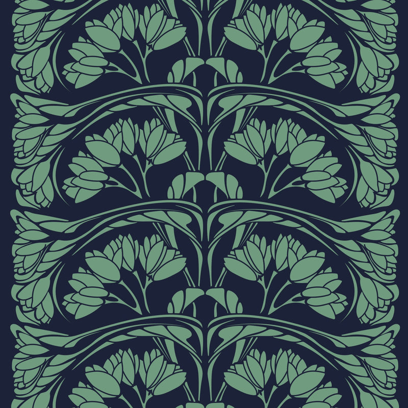 Art Nouveau Floral Border stencil - art nouveau stencil - stencilup.co.uk