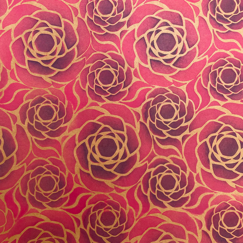 Repeating Rose Craft Stencil