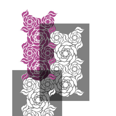 Repeating Rose Craft Stencil