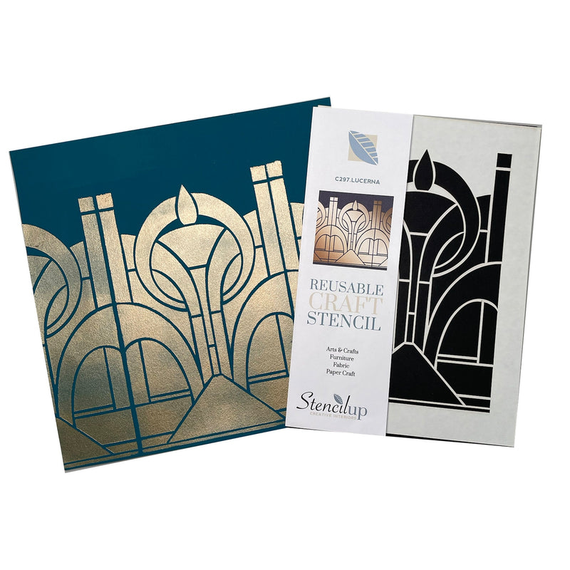 Lucerna Art Deco craft stencil