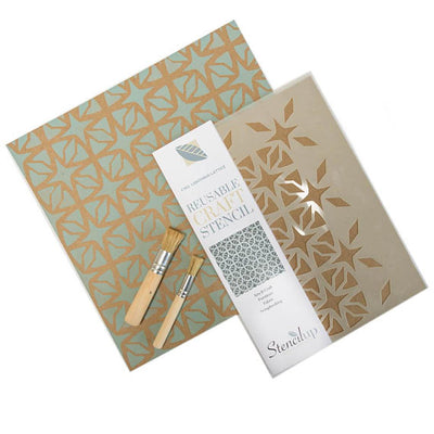 Lightening lattice craft stencil