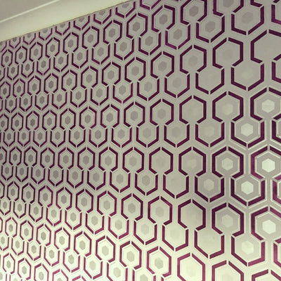 hicks hexagon wall stencil