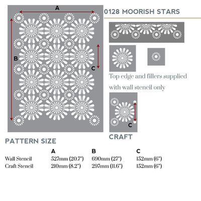 Moorish Star Wall stencil