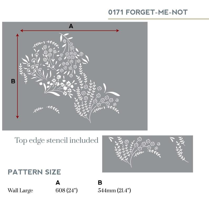 forget-me-not stencil
