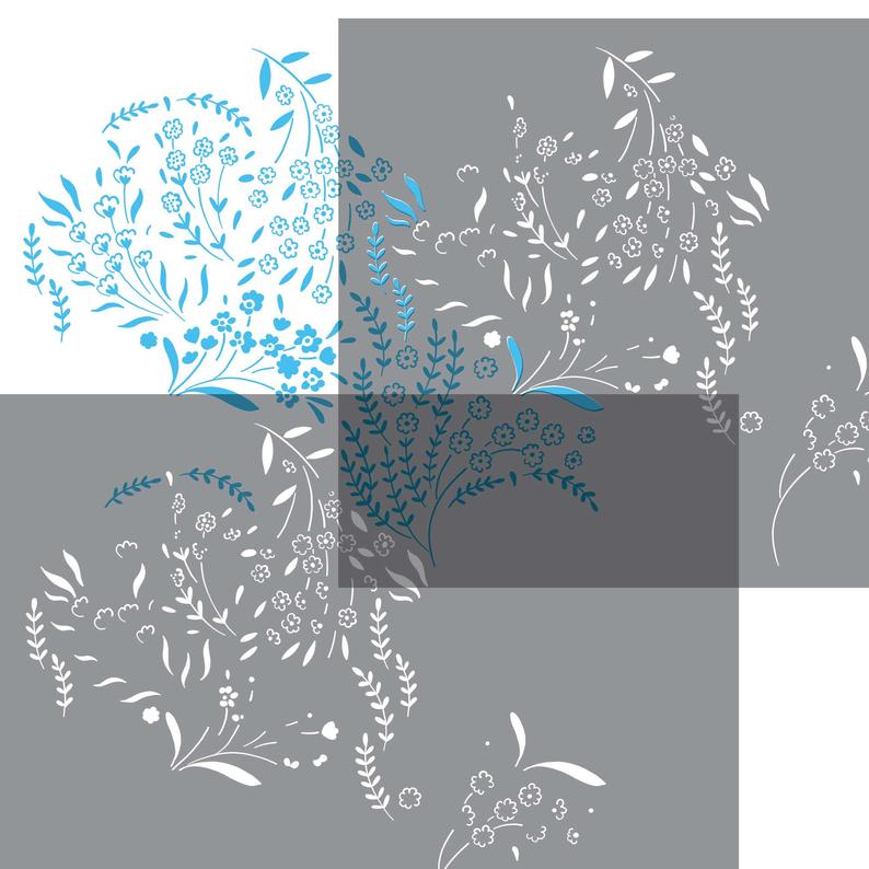 forget-me-not wall covering