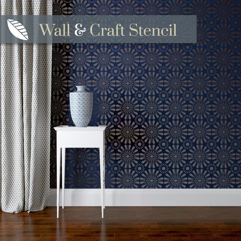 moroccan wall stencil