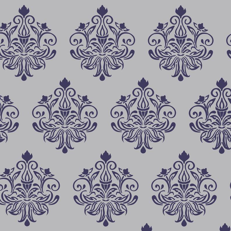 damask stencil for painting furniture