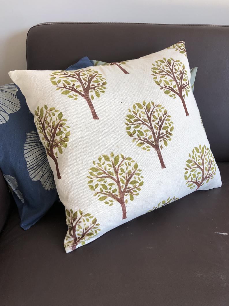 Beautiful Tree fabric with stencil