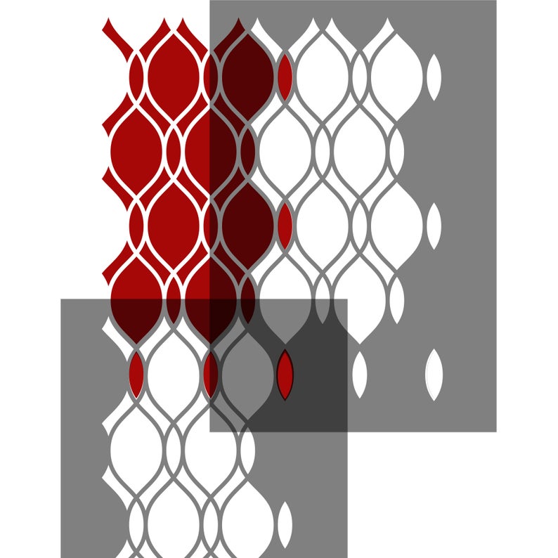 geometric repeating pattern stencil - stencil.co.uk