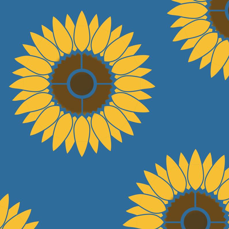 sunflower stencil for painting