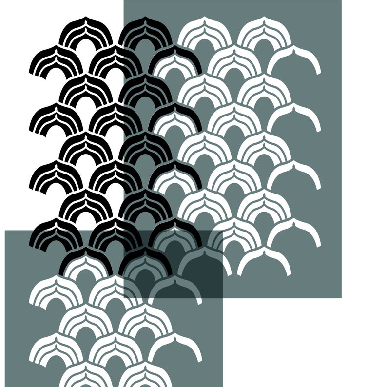 japanese wave stencil for painting