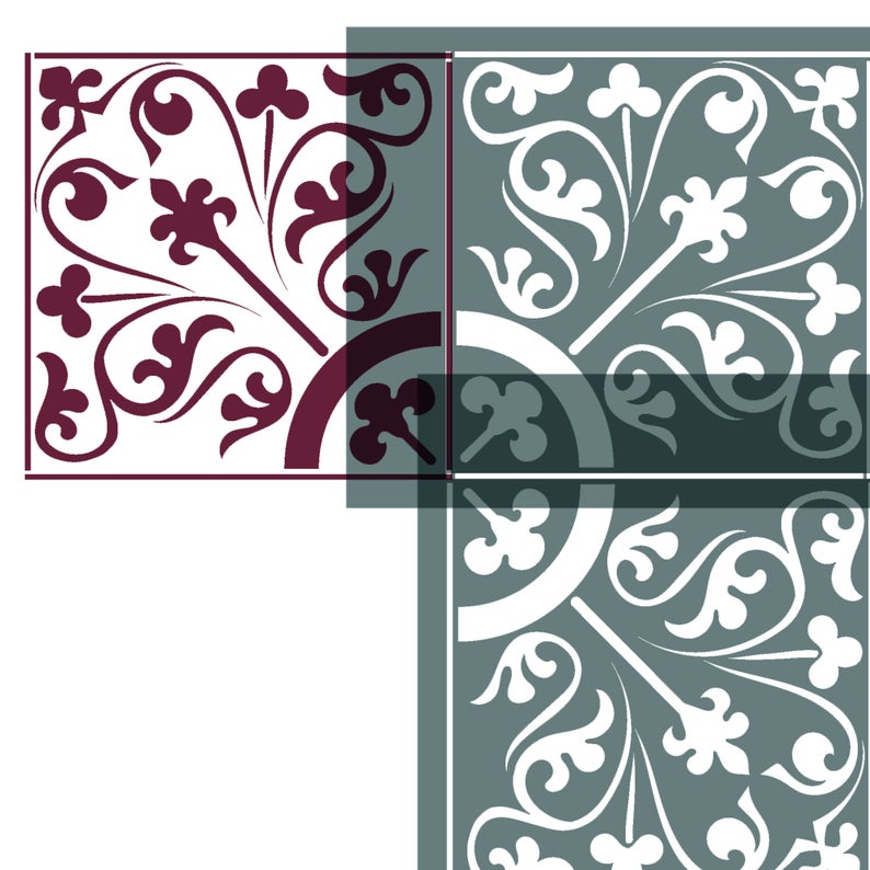 Verulam Tile Stencil for Walls and Floors