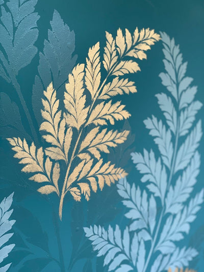 fern leaf motif stencil