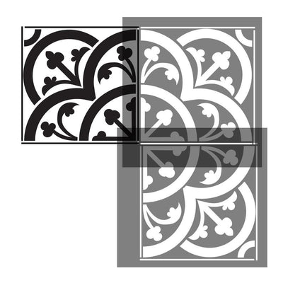 Abbey Tile Stencil for Walls and Floors