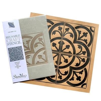 Abbey Tile Stencil for Walls and Floors