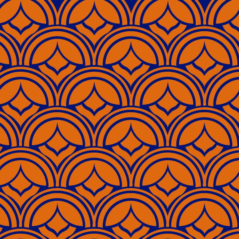 Seventies Flowers furniture stencil