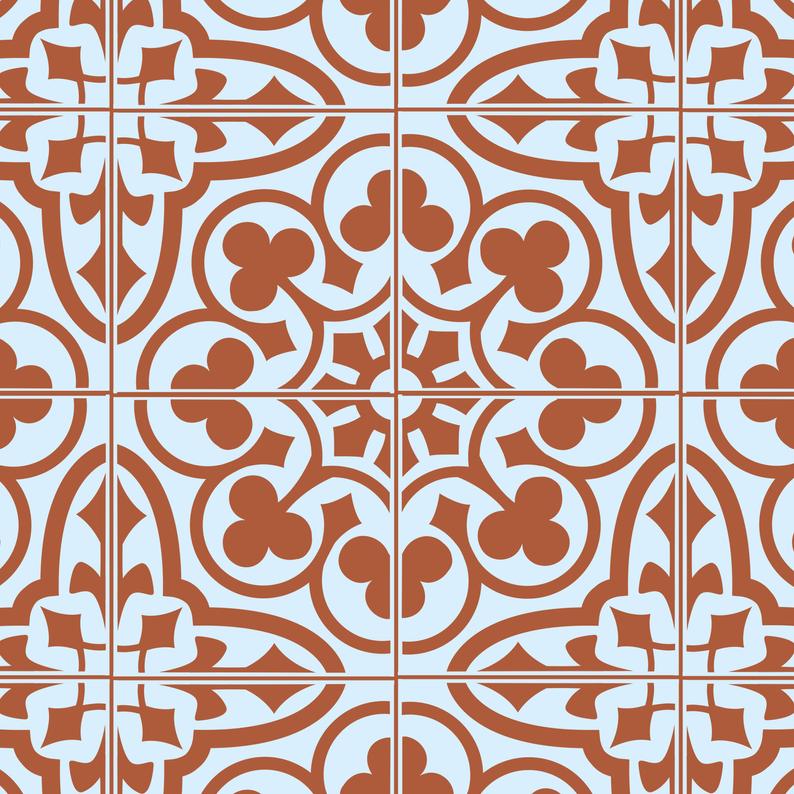 DANILIA STENCIL FOR PAITNING TILES