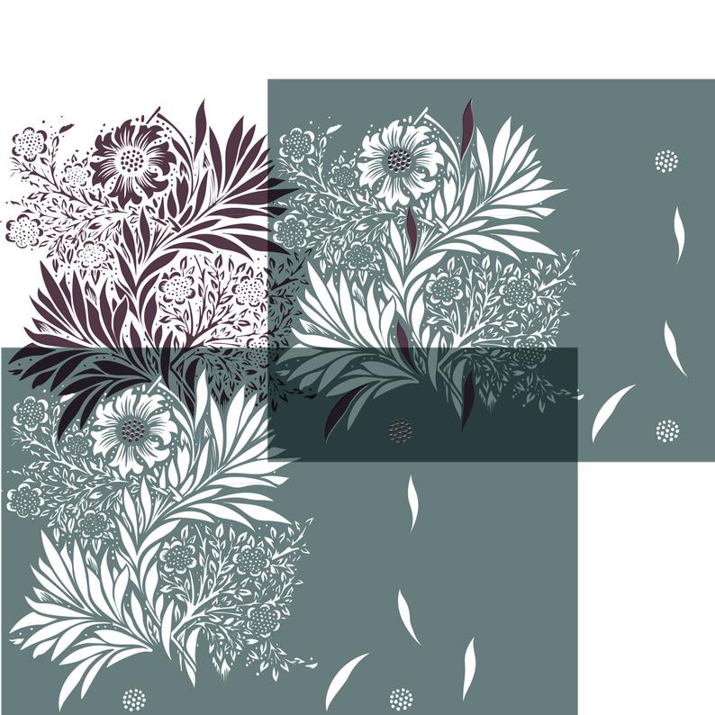 William Morris Marigold Stencil - stencilup.co.uk