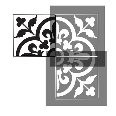 Fleur de Lis Tile Stencil for Walls and Floors