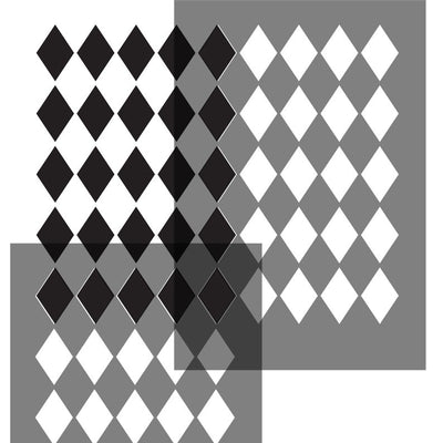 harlequin small diamond stencil pattern - stencilup.co.uk