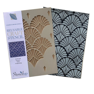 Art Deco stencil for painting furniture - Art Deco crafts stencil - stencil.co.uk