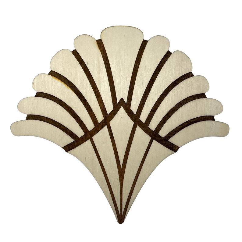 Art Deco wooden embellishment - onlay - applique