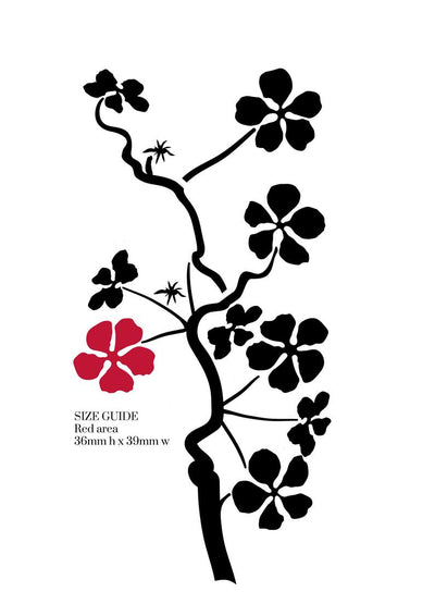 Cheery Blossom stencil for painting furniture and crafts