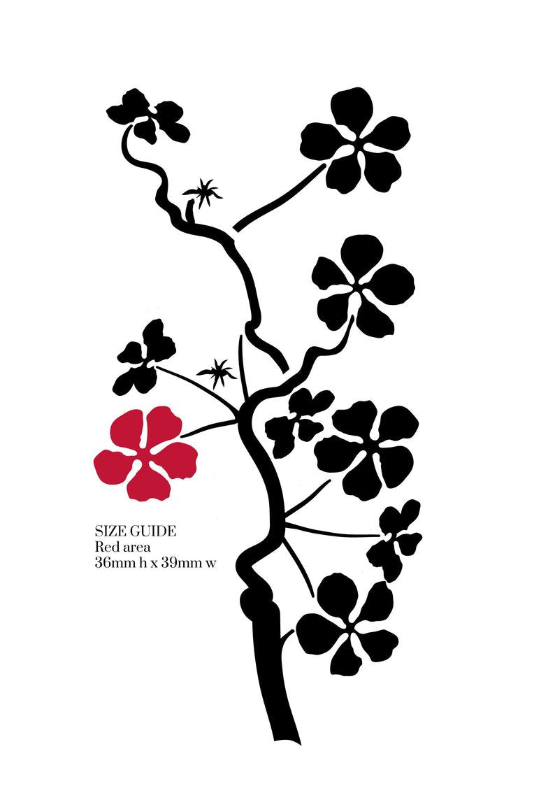 Cheery Blossom stencil for painting furniture and crafts