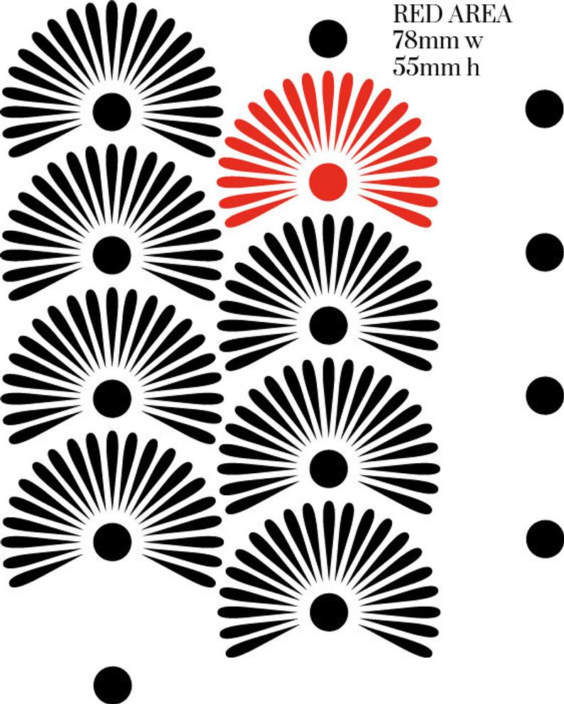 Oriental Fans Craft Stencil