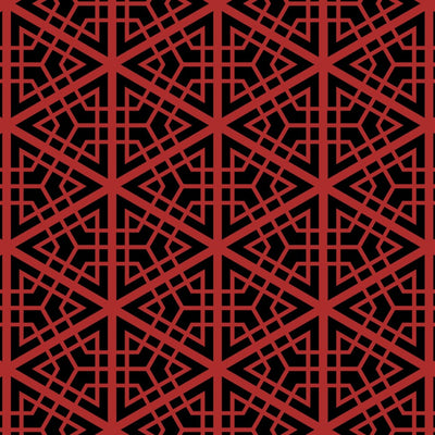 Kumiko oriental lattice stencil for painting - stencil.co.uk