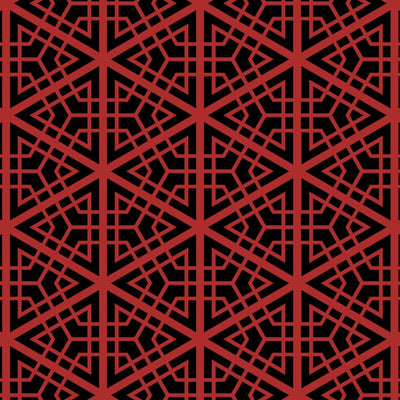 Kumiko oriental lattice stencil for painting - stencil.co.uk