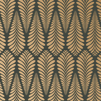 art deco leaves stencil for painting furniture - stencilup.co.uk