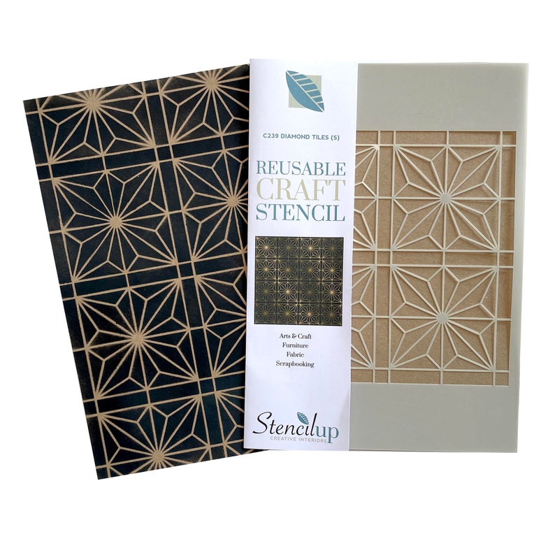 DIAMOND TILES  craft stencil