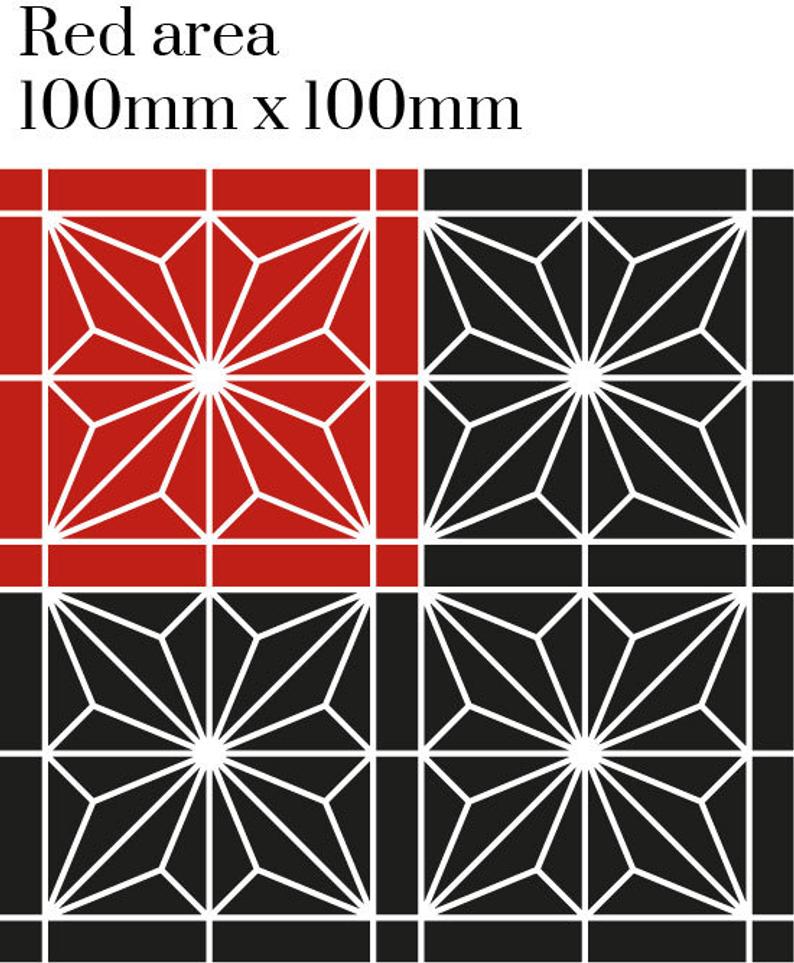 DIAMOND TILES  craft stencil