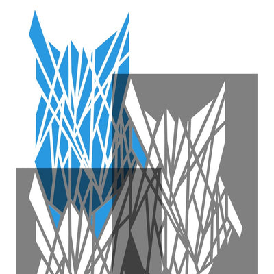 geonetric shards stencil for painting - stencilup.co.uk