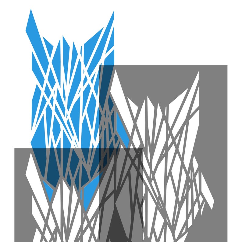 geonetric shards stencil for painting - stencilup.co.uk