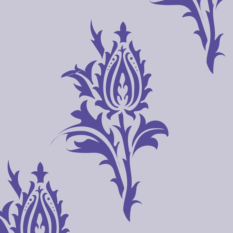 William Morris Thistle stencil for painting - stencil.co.uk