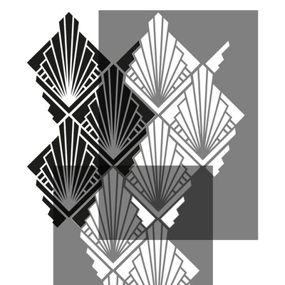 Aart deco self adhesive stencil - peel and stick backing