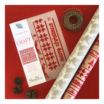 Christmas craft stencil - christmas jumper