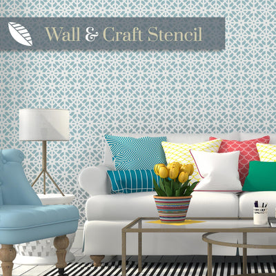 Arco lattice wall stencil