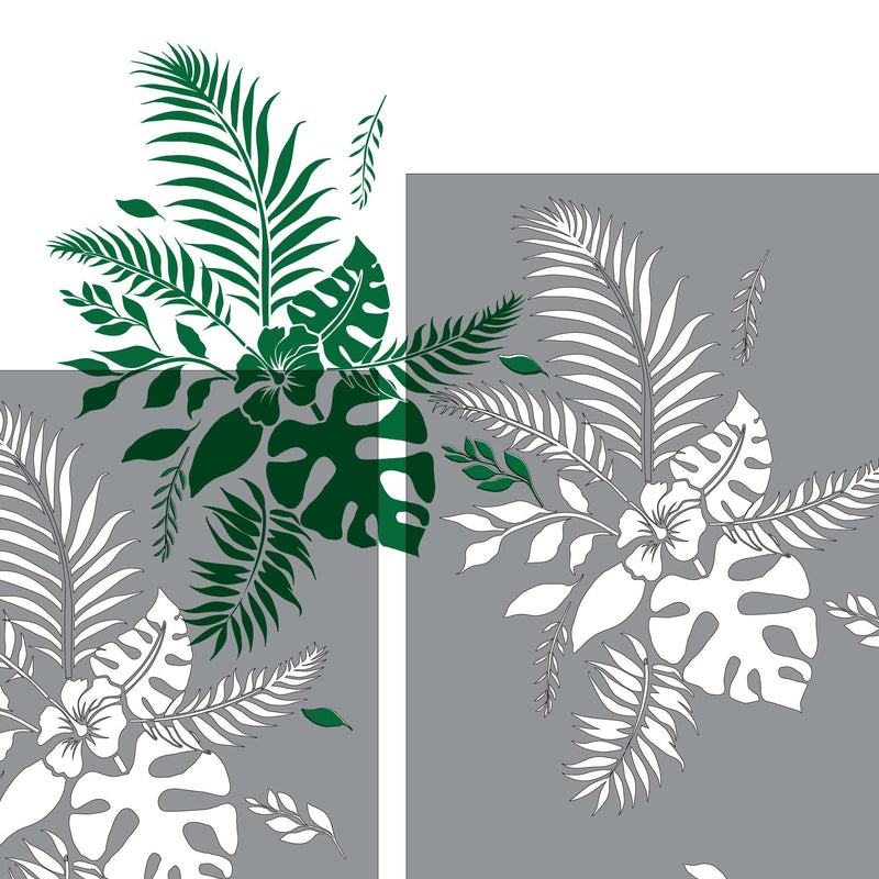 tropical leaves wallpaper stencil - stencilup.co.uk
