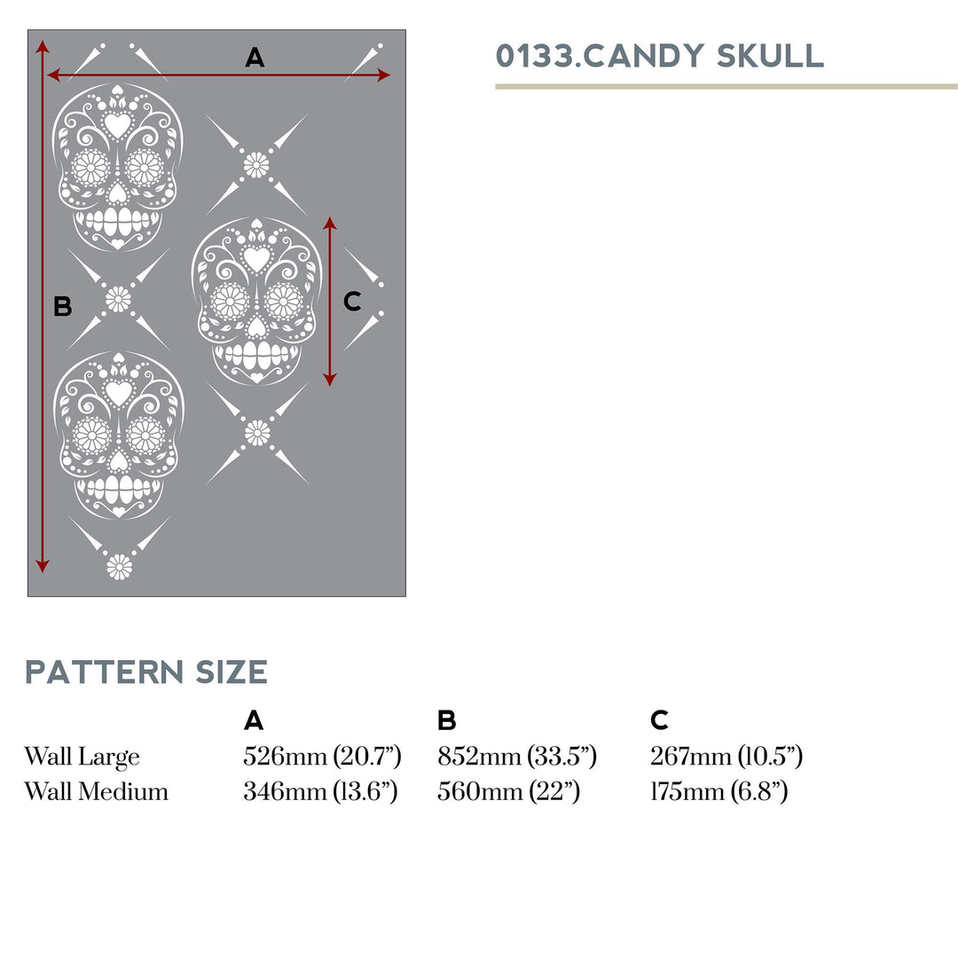 Candy Skull Wall Stencil – STENCIL UP