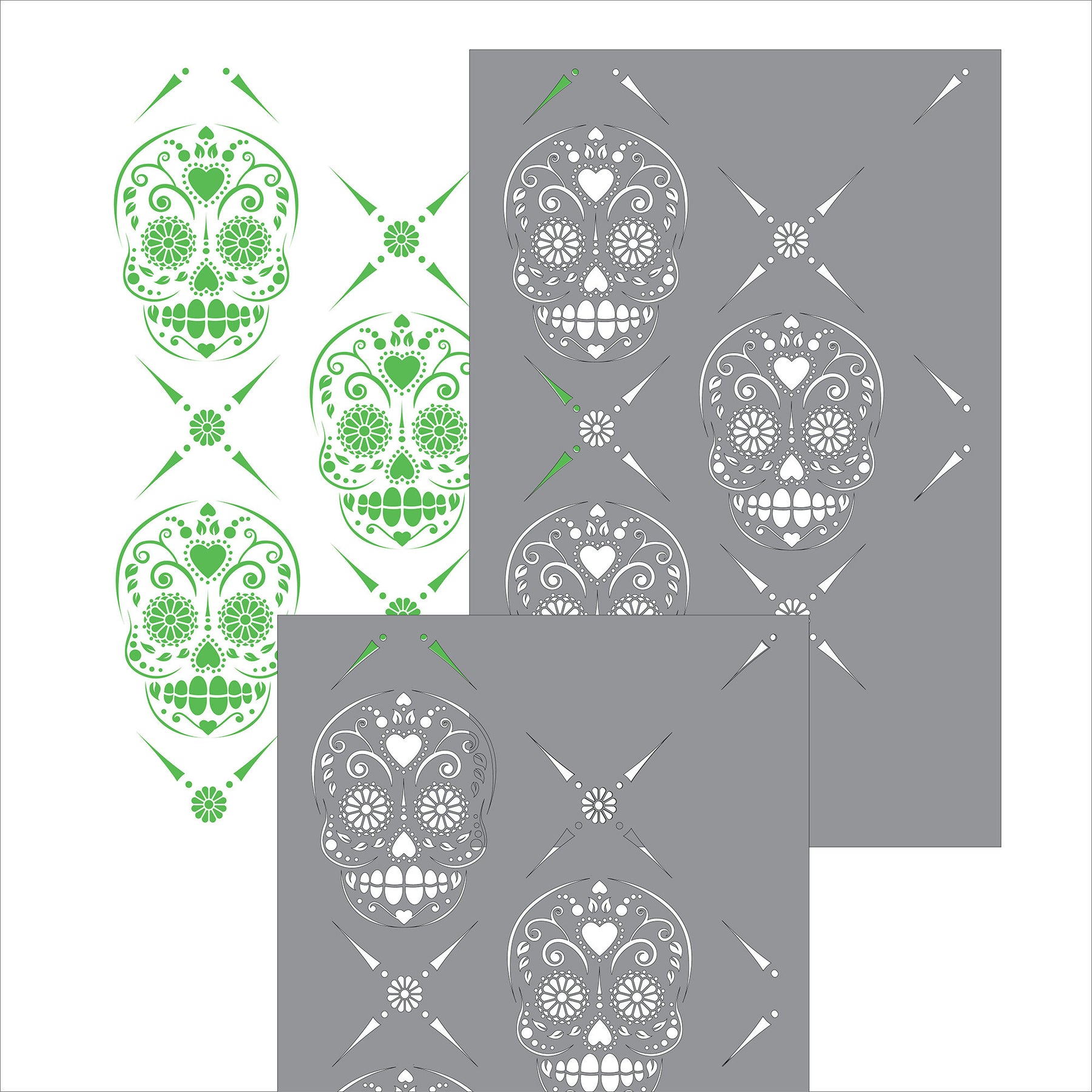 Candy Skull Wall Stencil – STENCIL UP