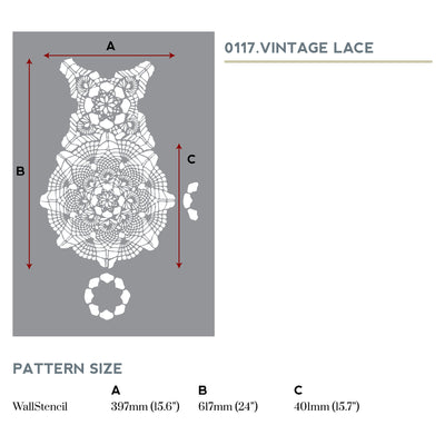 Vintage Lace Wall Stencil