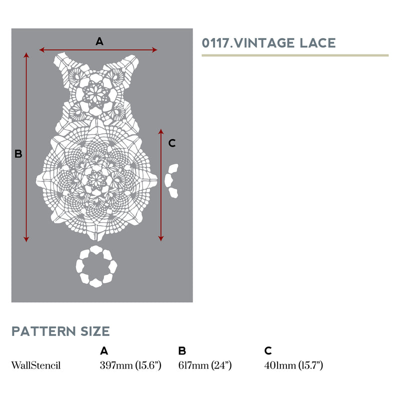 Vintage Lace Wall Stencil